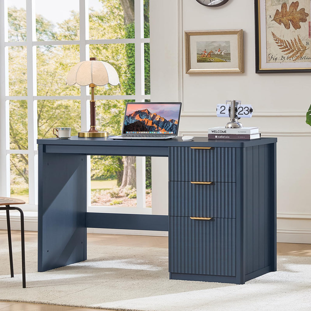 LEYAOYAO Office Desk 48" with 3 Drawers Storage File Cabinet