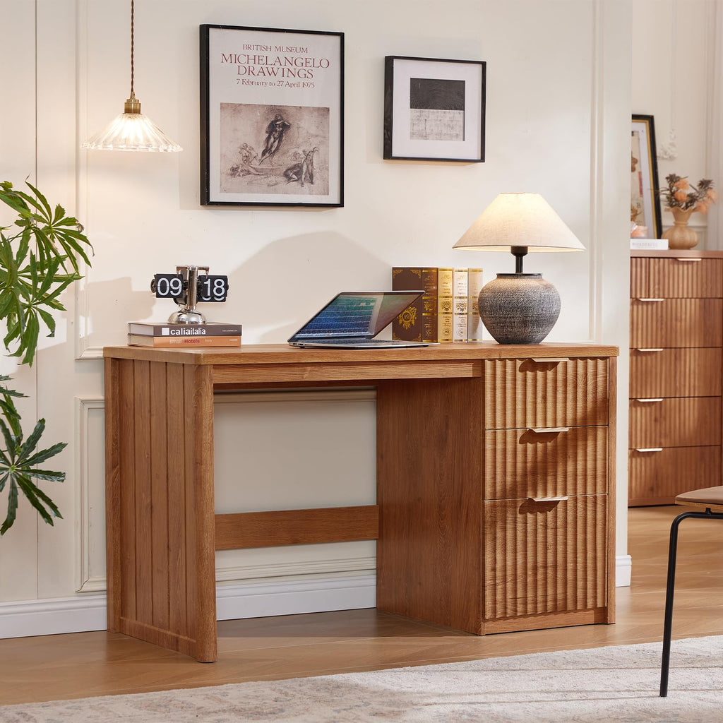 LEYAOYAO Office Desk 48" with 3 Drawers Storage File Cabinet