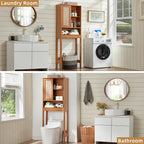 LEYAOYAO Rattan Bathroom Wall Storage Cabinet, Boho Medicine Cabinet