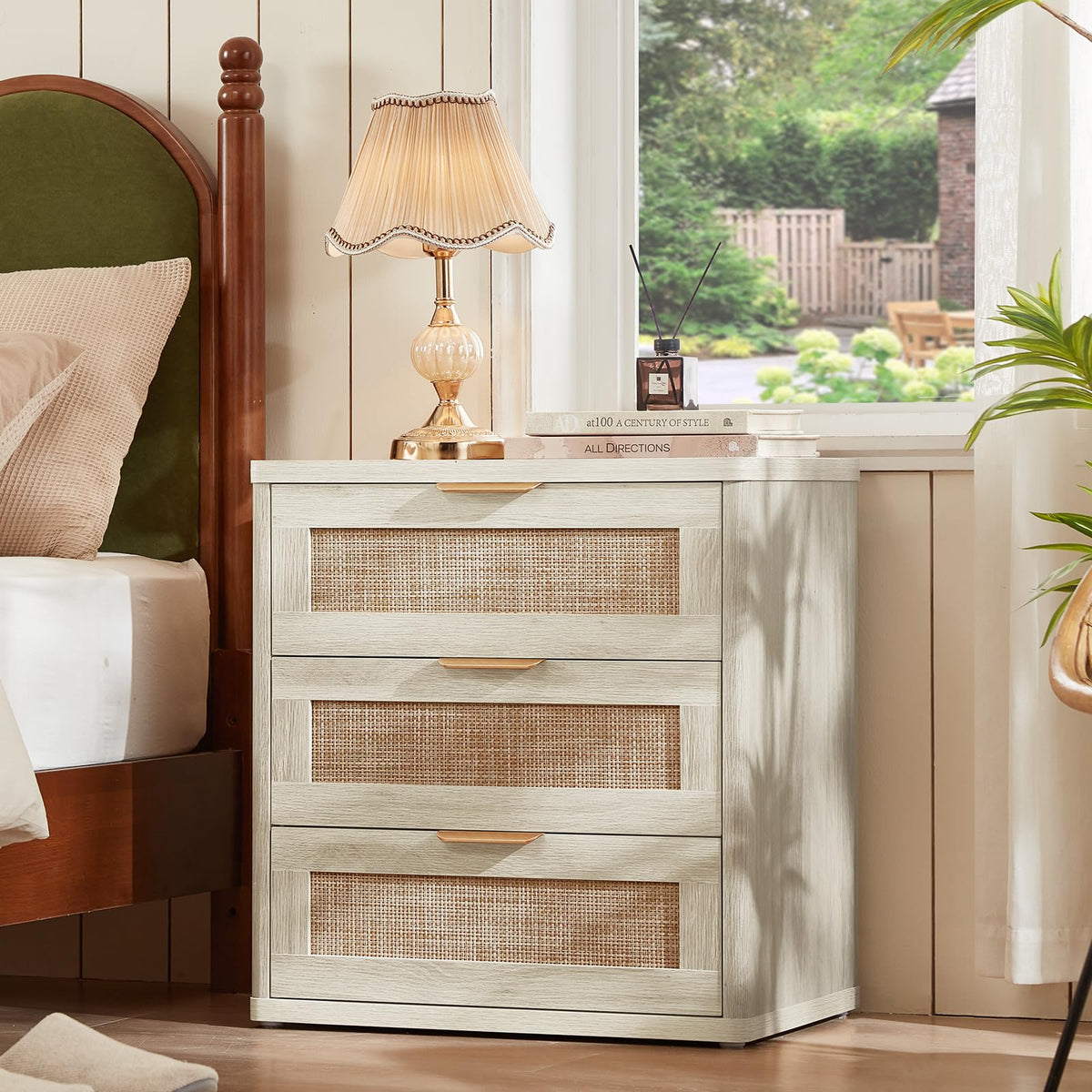 LEYAOYAO Rattan Dresser for Bedroom, 41" Tall Chest of Drawers