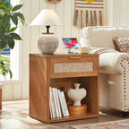 LEYAOYAO Rattan Dresser for Bedroom, 41" Tall Chest of Drawers