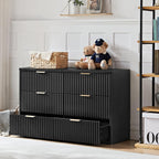 LEYAOYAO 23" Wide Fluted Night Stand with Charging Station, 2 Drawers Large End Table with Storage, LightGrey Nightstand Wood Bedside Tables, Farmhouse Cabinet Dresser for Bedroom, Closet