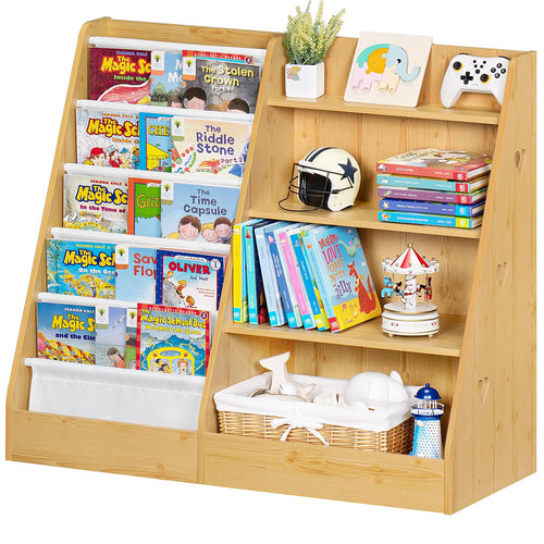 Lerliuo 4 Tier Kids Bookshelf, Book Shelf for Kids Rooms