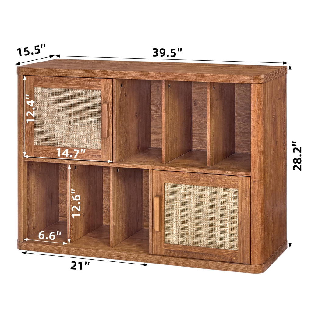LEYAOYAO Large Record Player Stand with Vinyl Storage Up to 450 Albums, Wood Fluted Record Storage Accent Cabinet, Modern Stereo Media Cabinets, Wide Turntable Stand for Living Room, Antique White