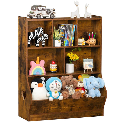 Lerliuo Kids Bookshelf and Toy Storage, 2 Tier Book Shelf for Kids Rooms