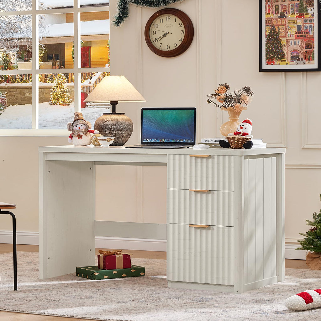 LEYAOYAO Office Desk 48" with 3 Drawers Storage File Cabinet