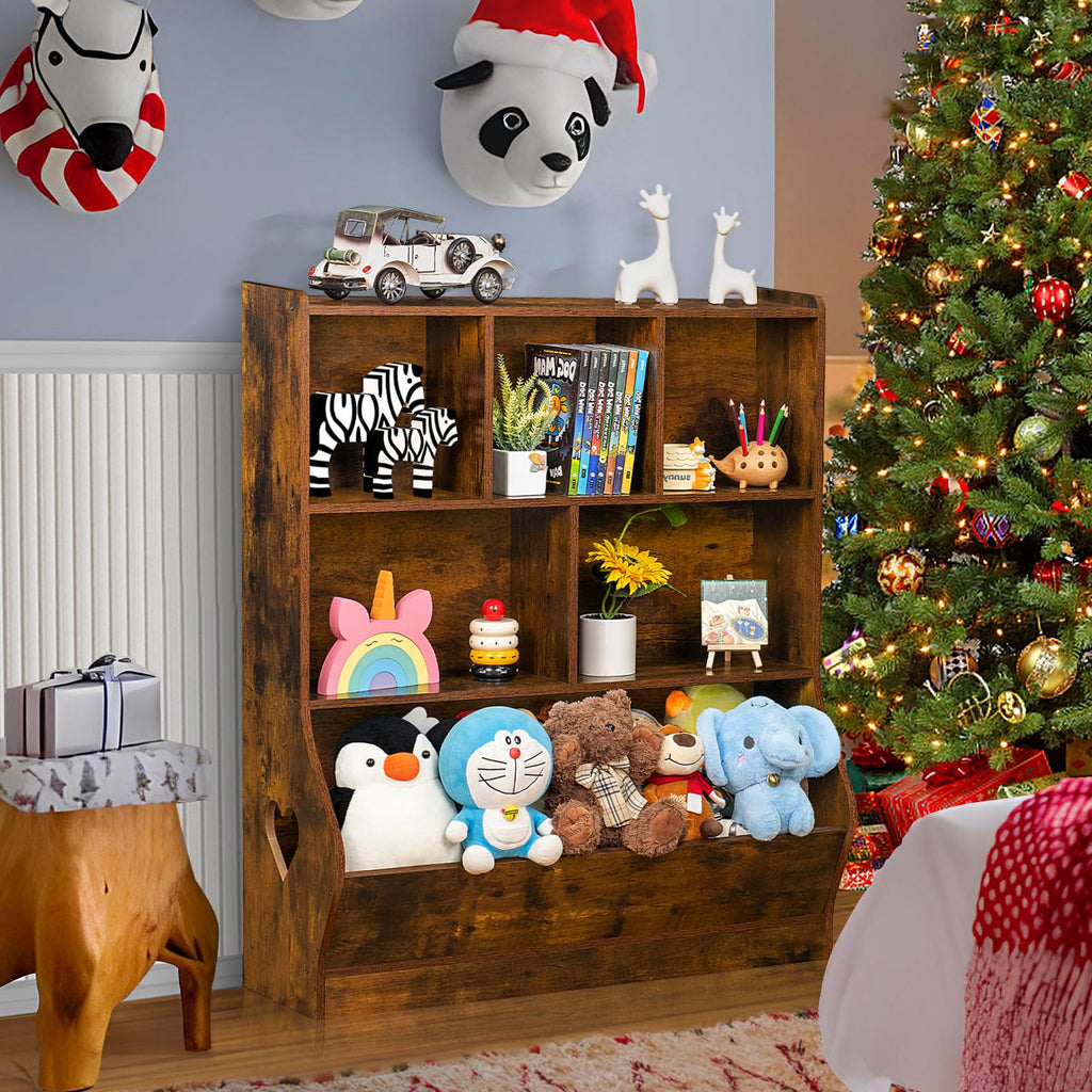Lerliuo Kids Bookshelf and Toy Storage, 2 Tier Book Shelf for Kids Rooms