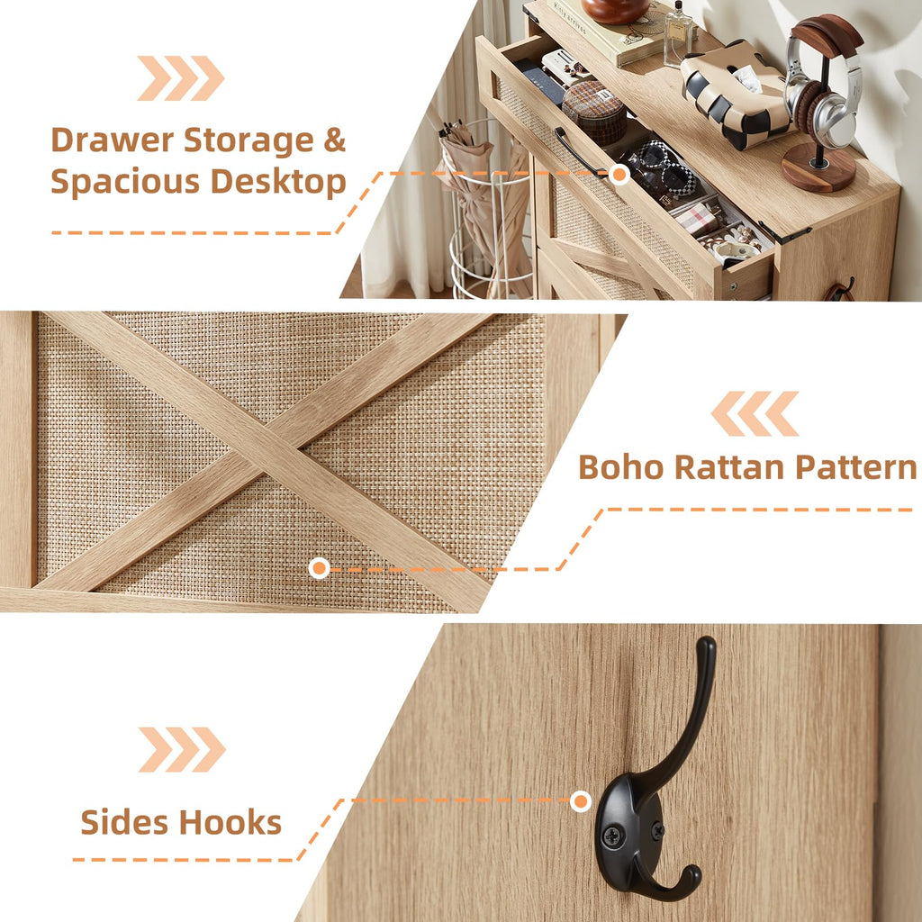 LEYAOYAO Shoe Cabinet Storage for Entryway with 2 Flip Drawers