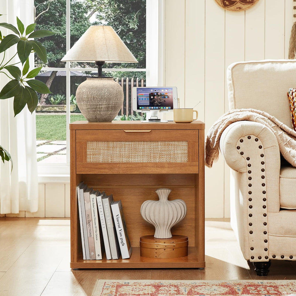 LEYAOYAO Rattan Dresser for Bedroom, 41" Tall Chest of Drawers