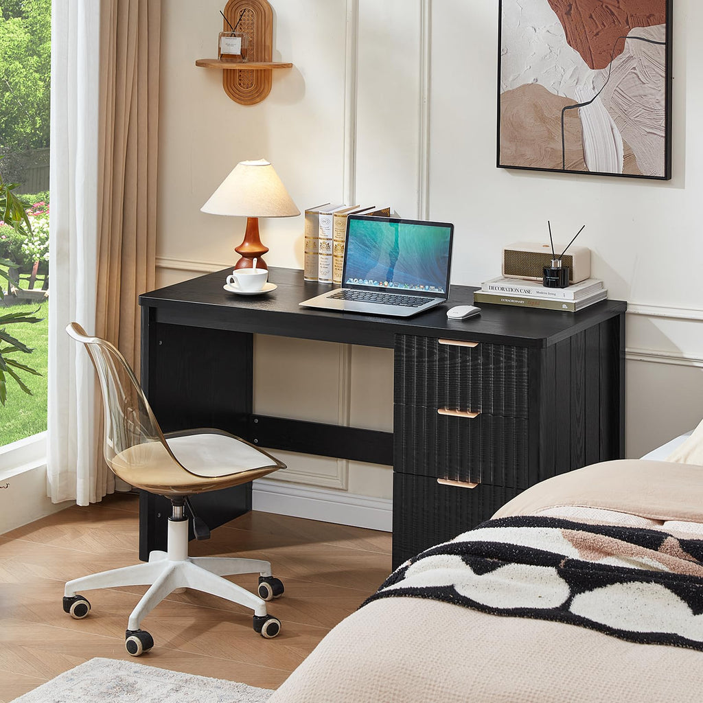 LEYAOYAO Office Desk 48" with 3 Drawers Storage File Cabinet