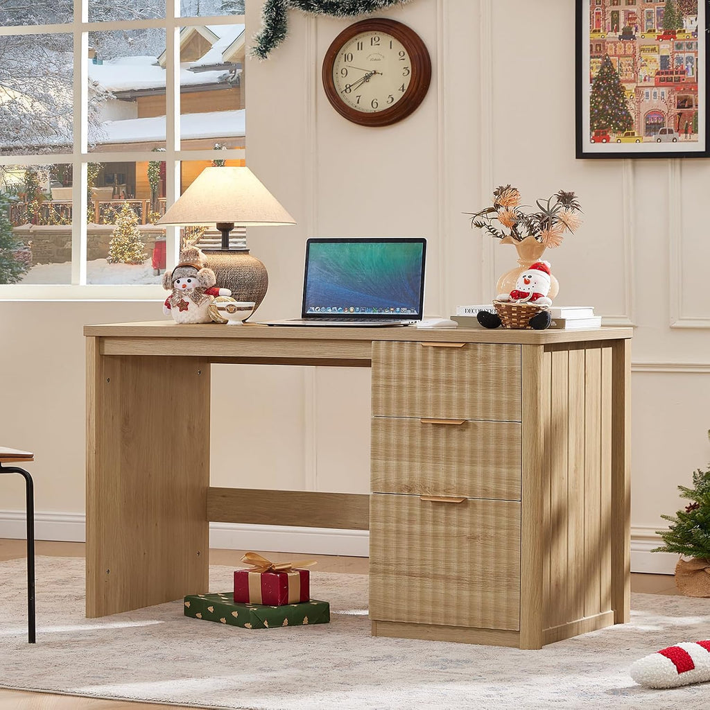 LEYAOYAO Office Desk 48" with 3 Drawers Storage File Cabinet
