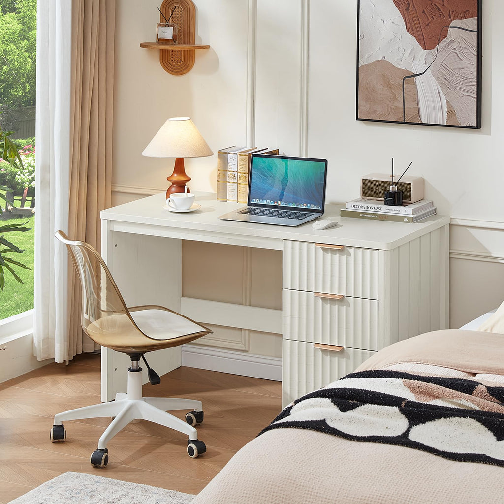 LEYAOYAO Office Desk 48" with 3 Drawers Storage File Cabinet